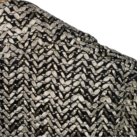 LAFAYETTE 148 Textured Tweed Blazer Suit Jacket | Tan Black Cream | 14 - Picture 3 of 5